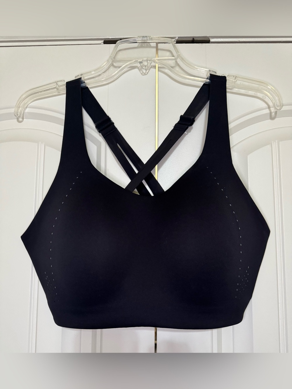 Lululemon AirSupport Bra High Support, C-DDD Cups Black / Asphalt Grey (36DD)